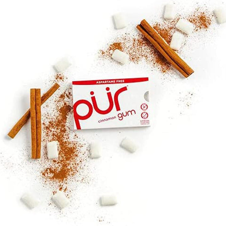 Pur Aspartame & Sugar Free Cinnamon Chewing Gum With Xylitol 9 Pieces - Easy Pharmacy LLC