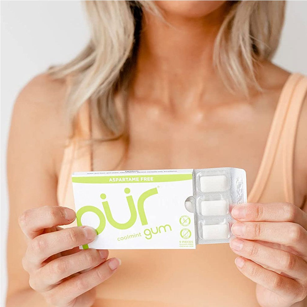 Pur Aspartame & Sugar Free Coolmint Chewing Gum With Xylitol 9 Pieces - Easy Pharmacy LLC