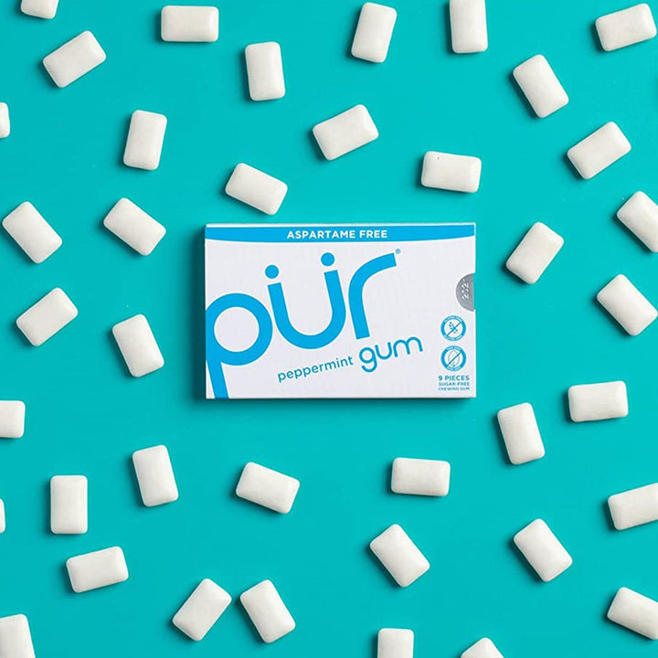 Pur Aspartame & Sugar Free Peppermint Chewing Gum With Xylitol 9 Pieces - Easy Pharmacy LLC