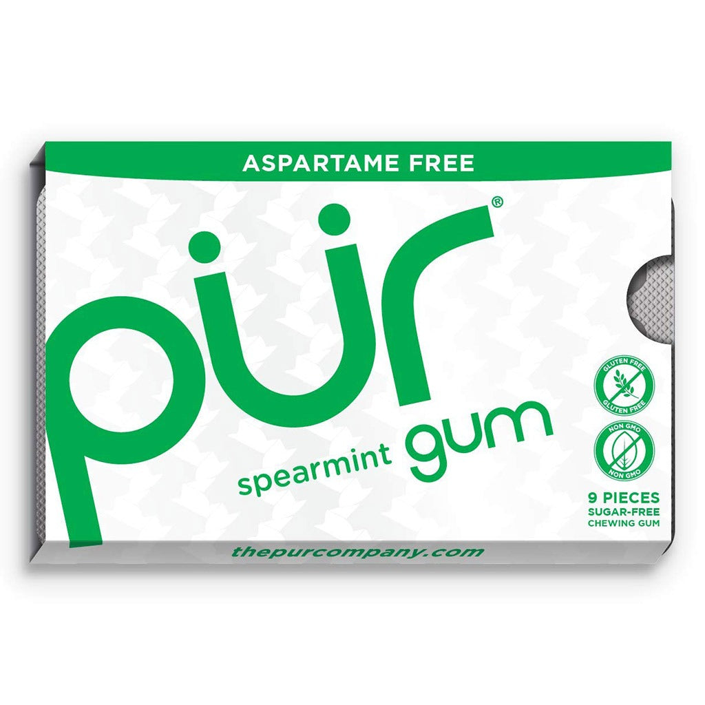 Pur Aspartame & Sugar Free Spearmint Chewing Gum With Xylitol 9 Pieces - Easy Pharmacy LLC