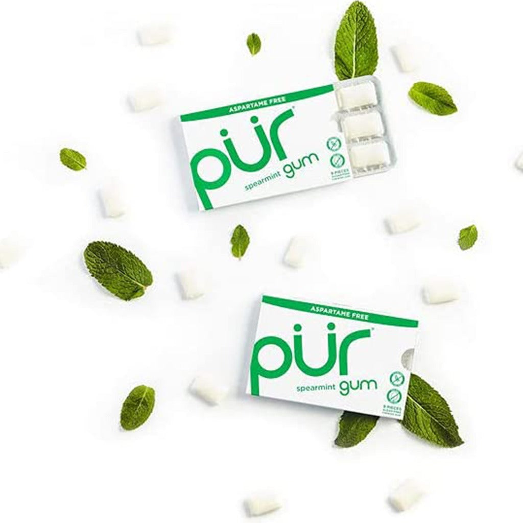 Pur Aspartame & Sugar Free Spearmint Chewing Gum With Xylitol 9 Pieces - Easy Pharmacy LLC