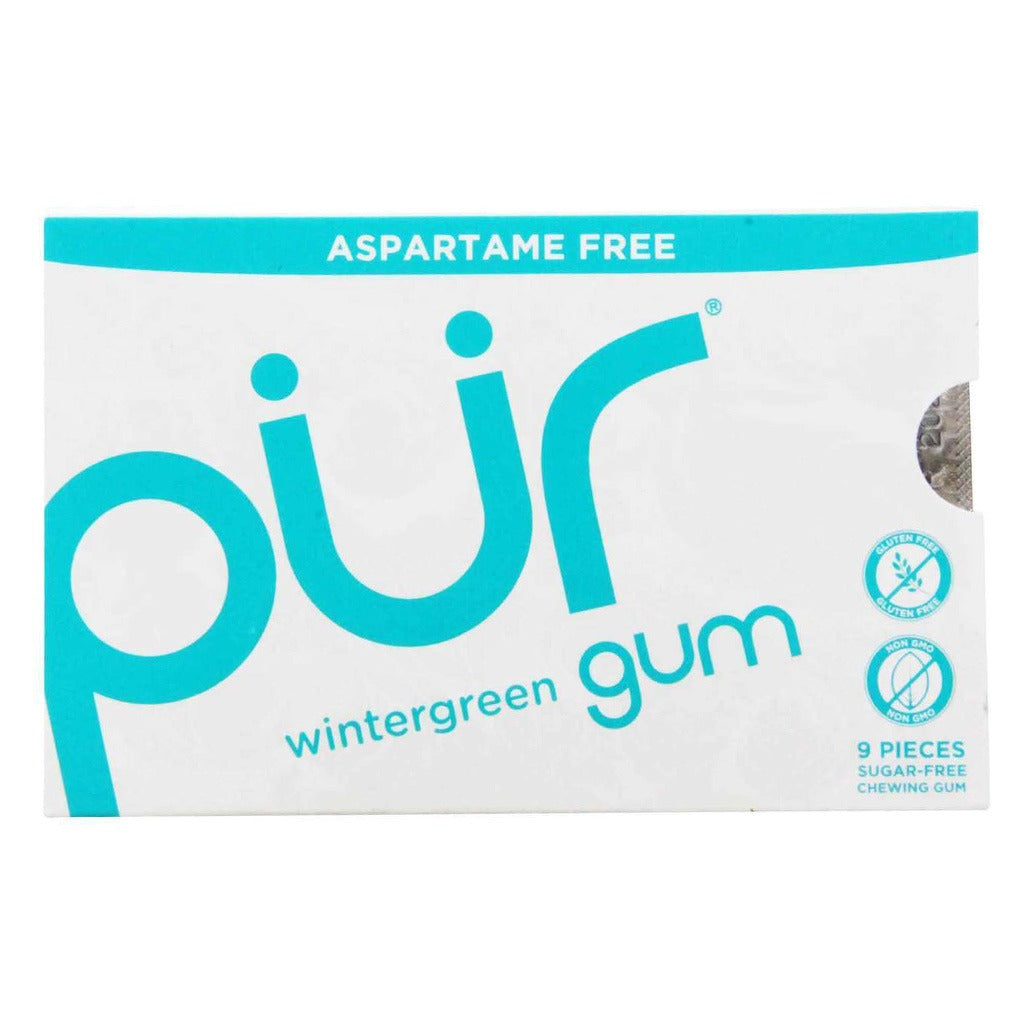 Pur Aspartame & Sugar Free Wintergreen Chewing Gum With Xylitol 9 Pieces - Easy Pharmacy LLC