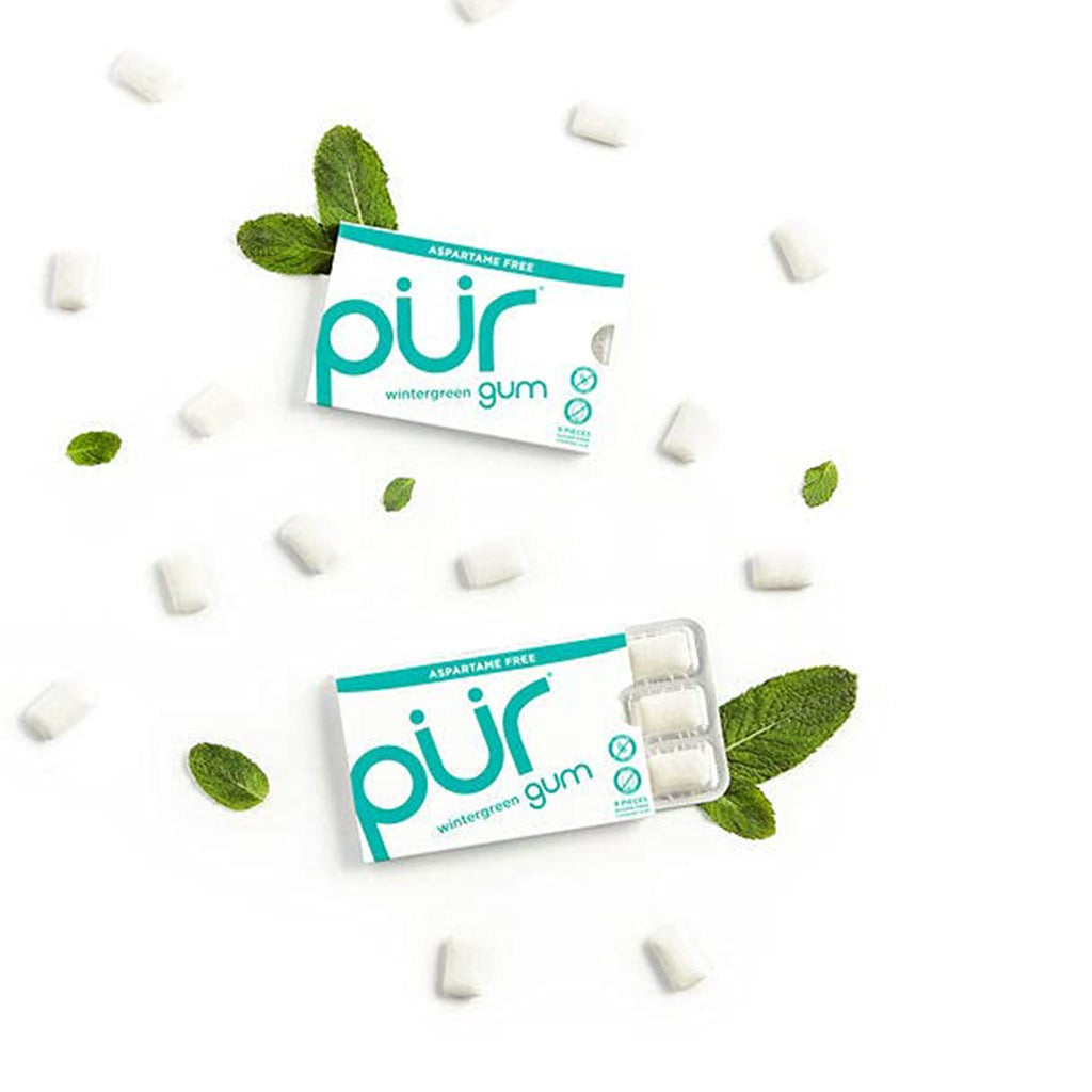 Pur Aspartame & Sugar Free Wintergreen Chewing Gum With Xylitol 9 Pieces - Easy Pharmacy LLC