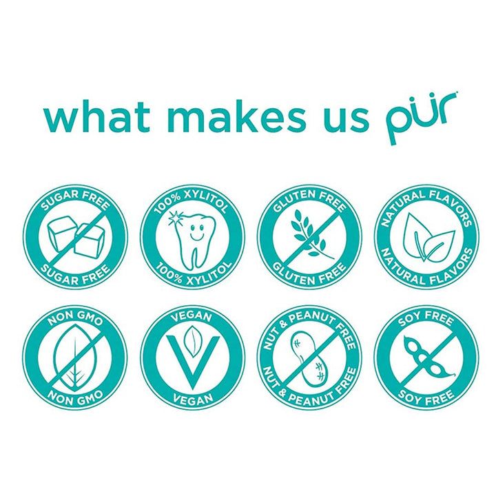 Pur Aspartame & Sugar Free Wintergreen Chewing Gum With Xylitol 9 Pieces - Easy Pharmacy LLC