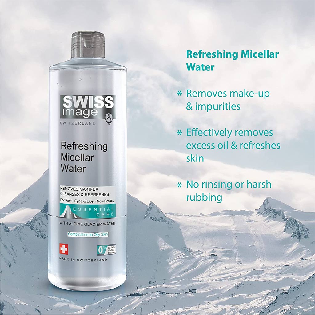 Swiss Image Essential Care Refreshing Micellar Water For Make-up Removal 400ml - Easy Pharmacy LLC