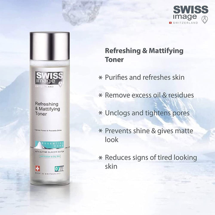 Swiss Image Essential Care Refreshing & Mattifying Toner For Combination To Oily Skin 200ml - Easy Pharmacy LLC