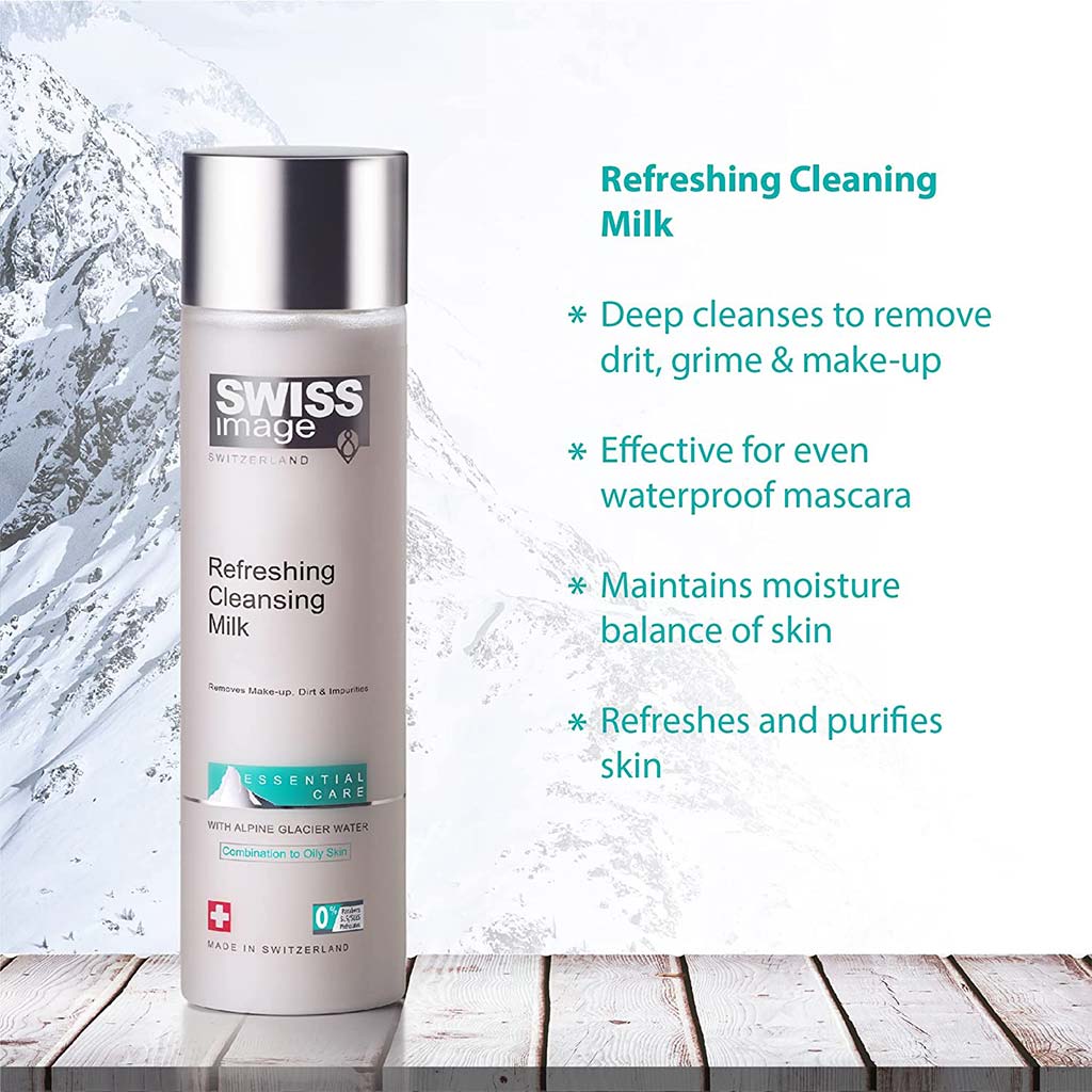 Swiss Image Essential Care Refreshing Cleansing Milk For Combination To Oily Skin 200ml - Easy Pharmacy LLC