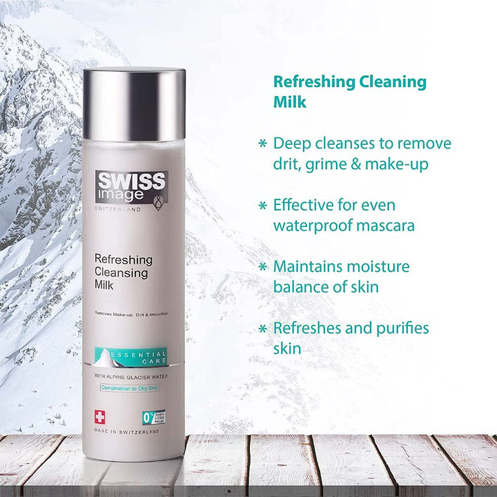 Swiss Image Essential Care Refreshing Cleansing Milk For Combination To Oily Skin 200ml - Easy Pharmacy LLC