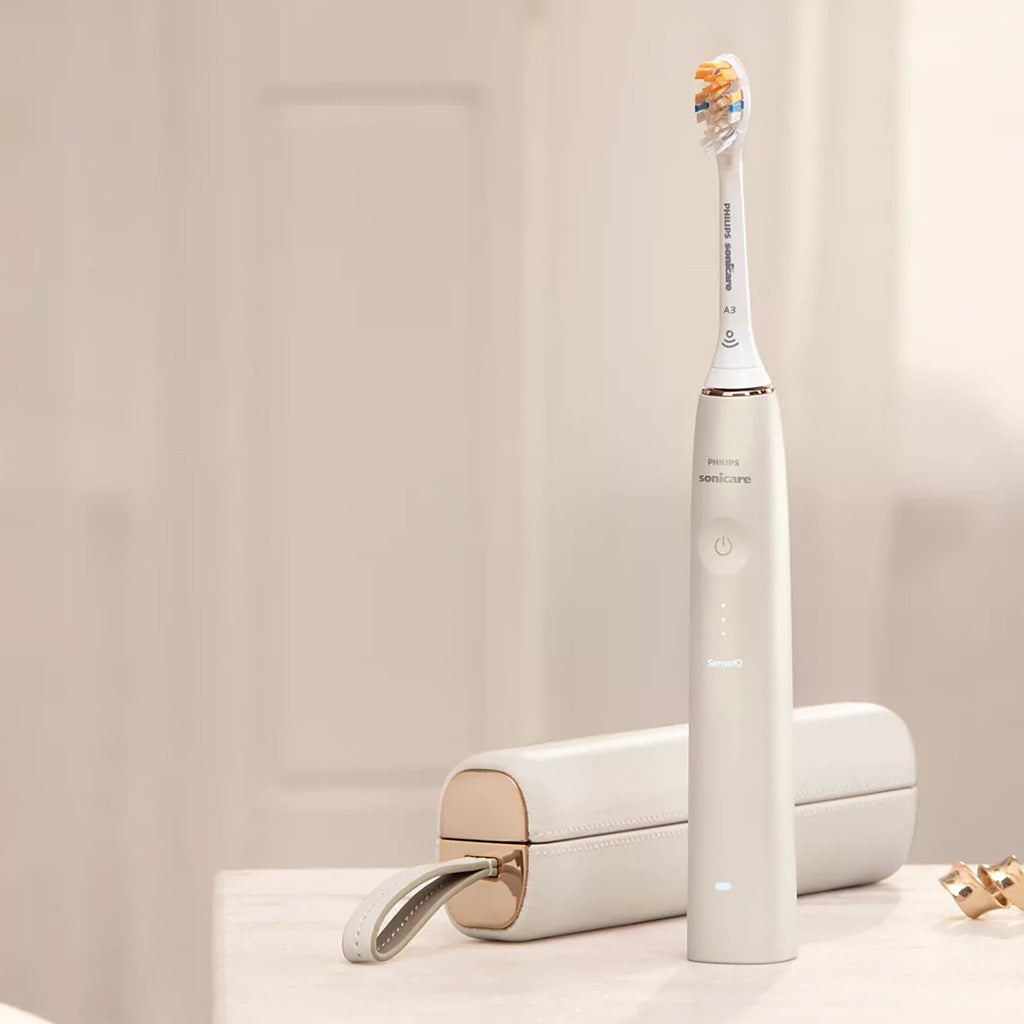 Philips Sonicare 9900 Prestige Rechargeable Electric Power Toothbrush With SenseIQ & AI-Powered Sonicare App, Colour Champagne - HX9992/21, Certified UAE 3 Pin - Easy Pharmacy LLC