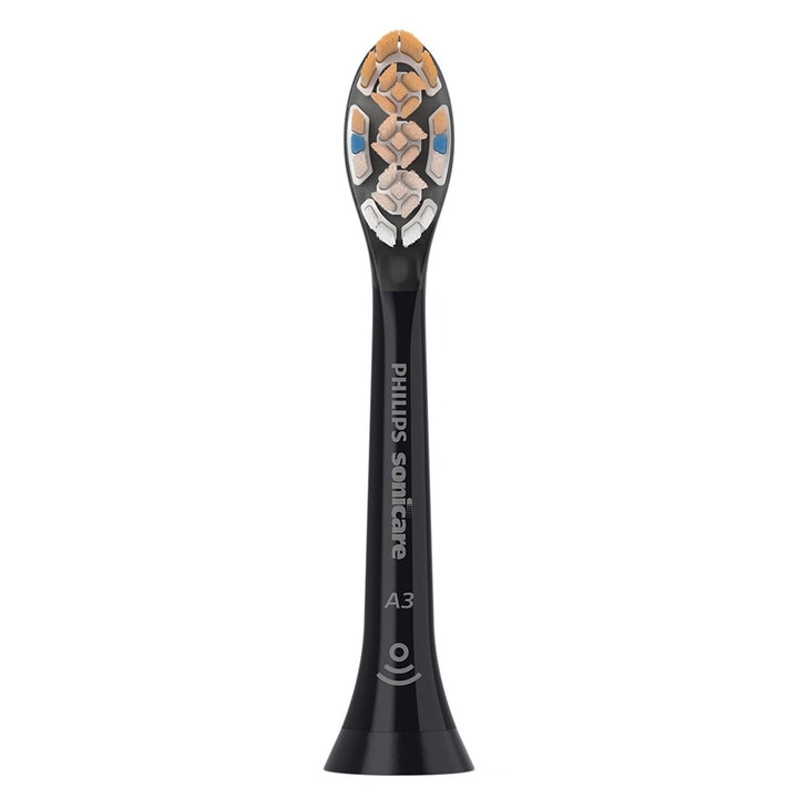 Philips Sonicare A3 Premium All-In-One Standard sonic toothbrush heads, Black Brush Heads HX9092/96, Pack of 2's - Easy Pharmacy LLC