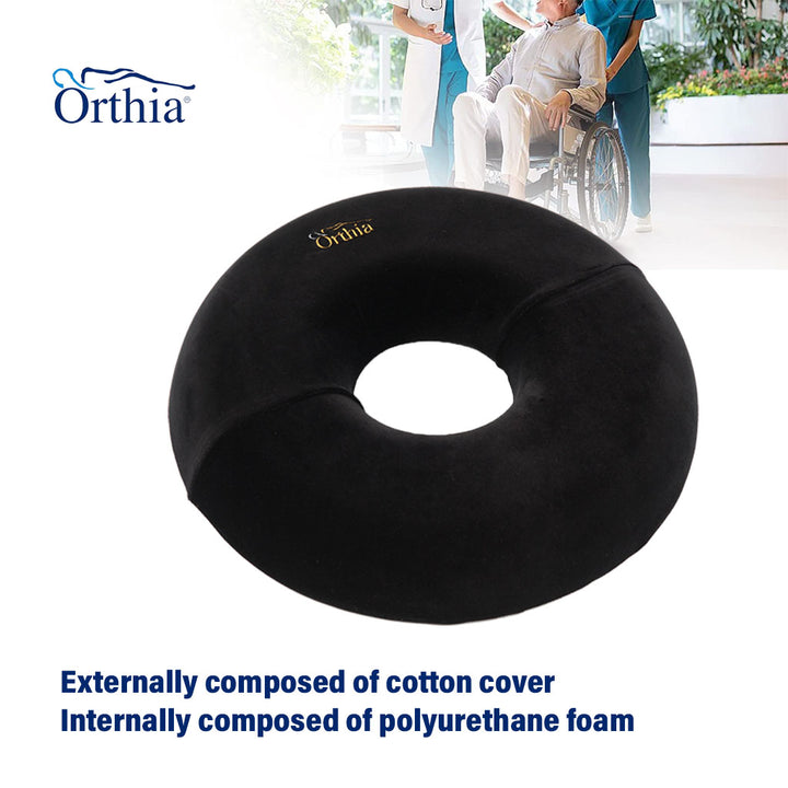 Orthia Premium Round Cushion - Black Velvet, Pack of 1's - Easy Pharmacy LLC