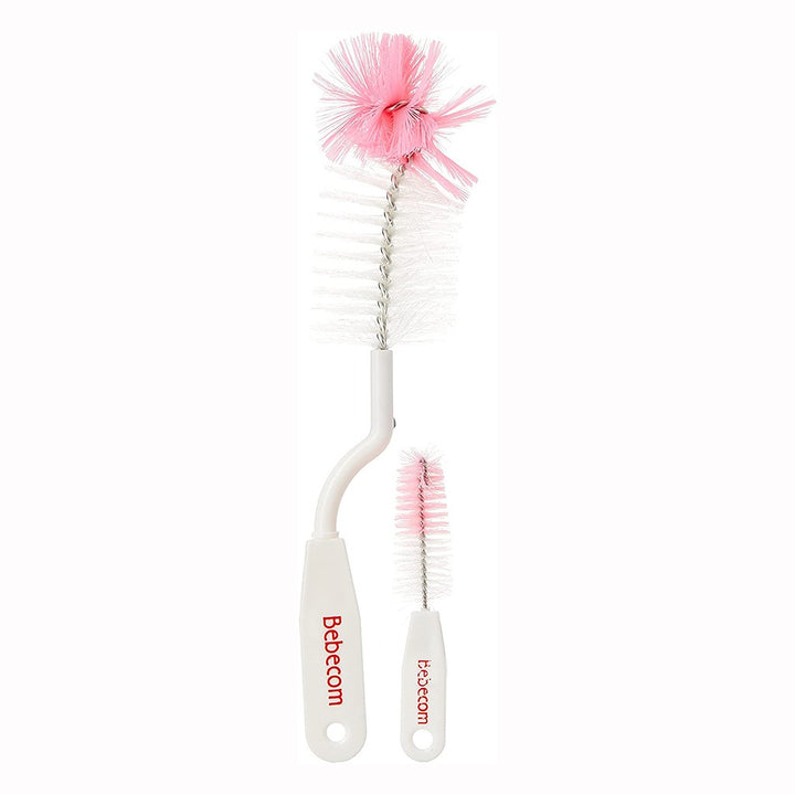 Bebecom Anti-bacterial Nylon Bottle Brush + Nipple Brush Small - Easy Pharmacy LLC