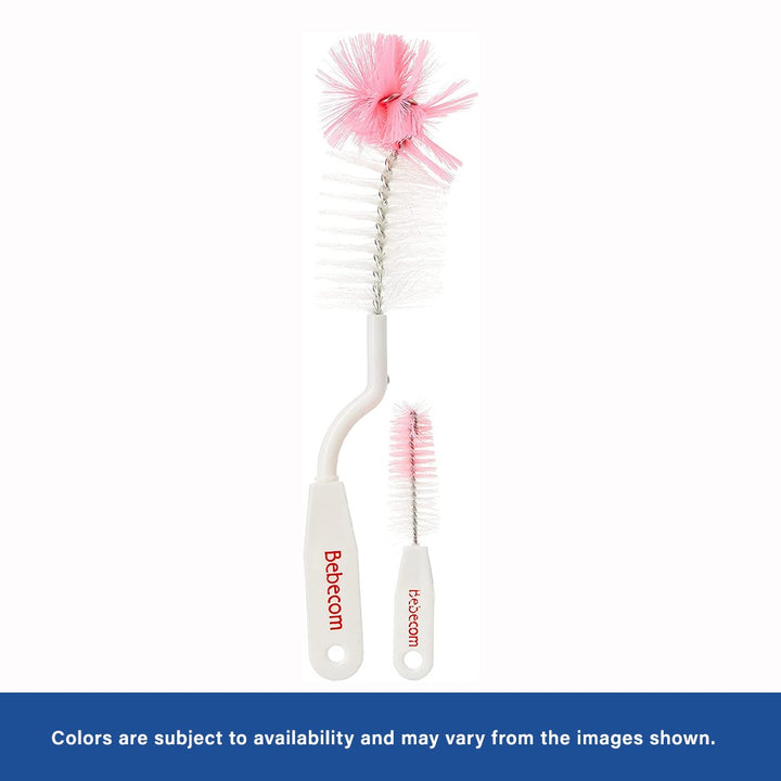 Bebecom Anti-bacterial Nylon Bottle Brush + Nipple Brush Small - Easy Pharmacy LLC