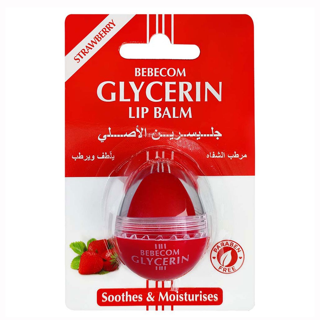 Bebecom Glycerin Moisturizing Lip Balm Strawberry 10g - Easy Pharmacy LLC