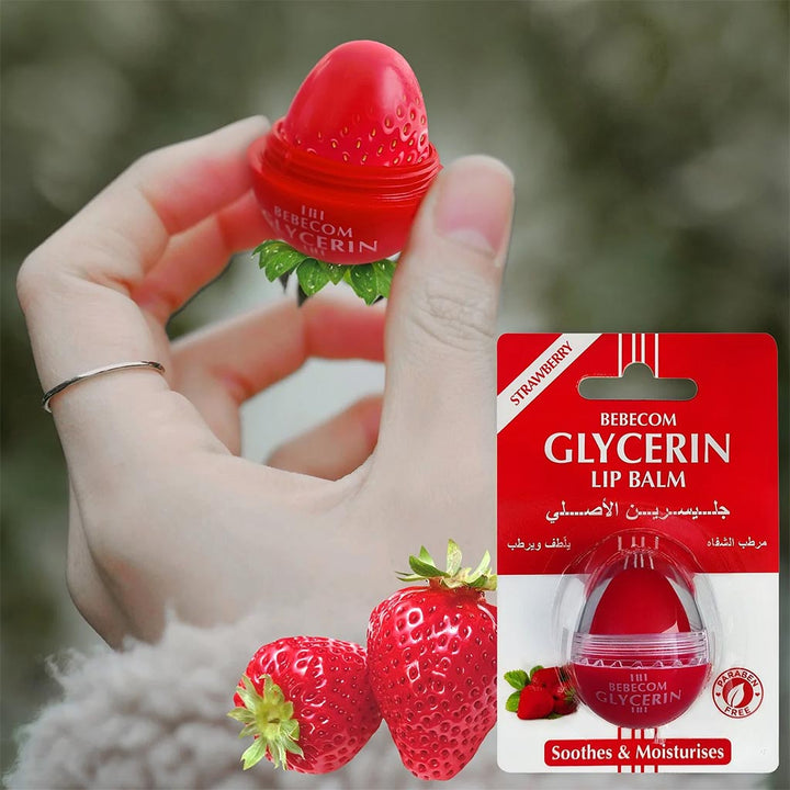 Bebecom Glycerin Moisturizing Lip Balm Strawberry 10g - Easy Pharmacy LLC
