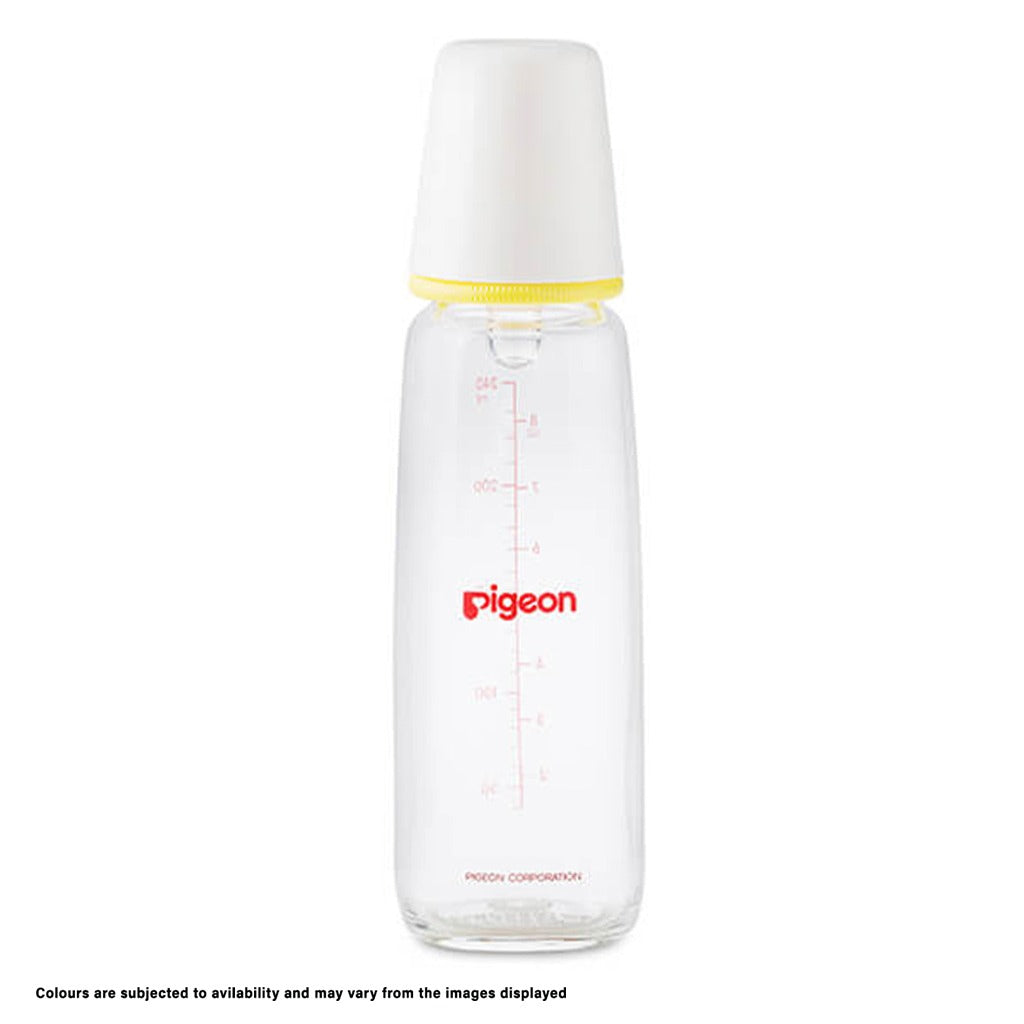Pigeon Plastic Feeding Bottle For Babies With White Cap 240ml - Assorted KP-8 - Easy Pharmacy LLC