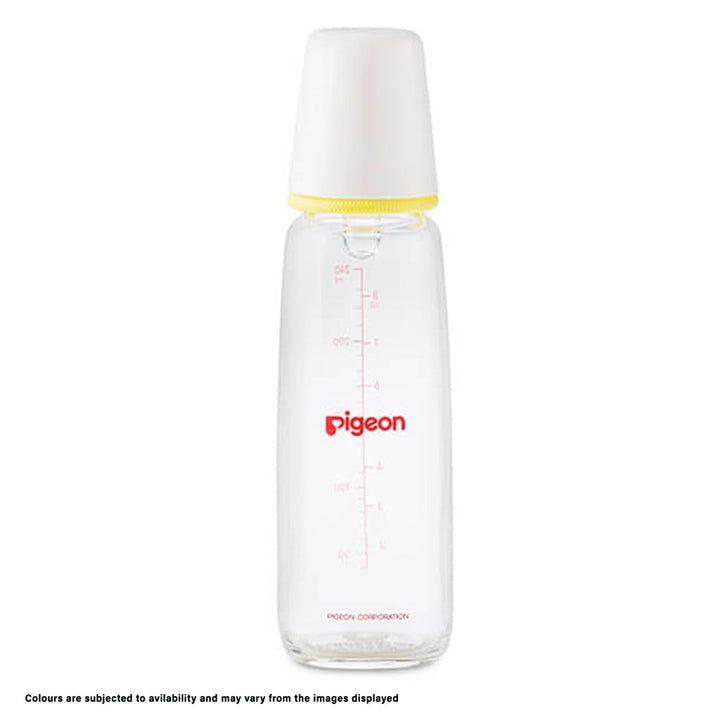 Pigeon Plastic Feeding Bottle For Babies With White Cap 240ml - Assorted KP-8 - Easy Pharmacy LLC