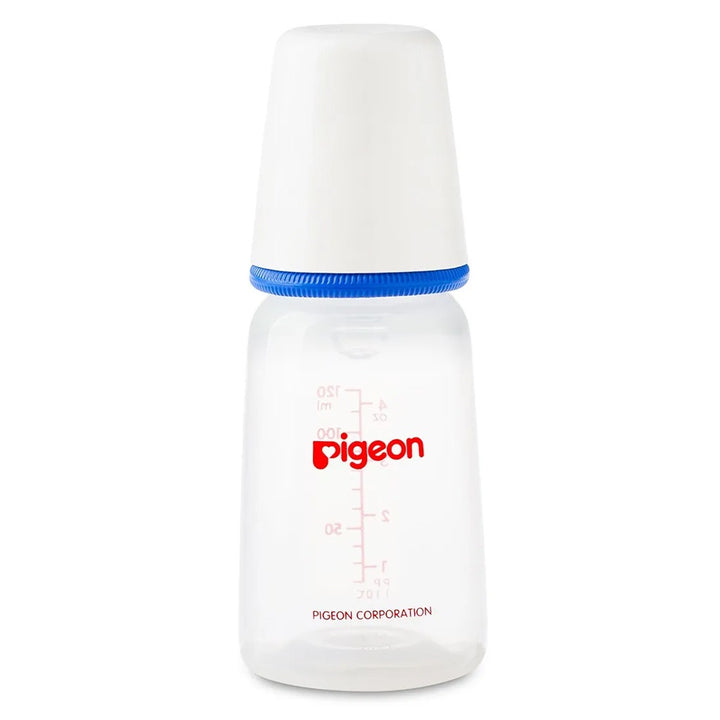 Pigeon Plastic Feeding Bottle For Babies With White Cap 120ml - Assorted KP-4 - Easy Pharmacy LLC