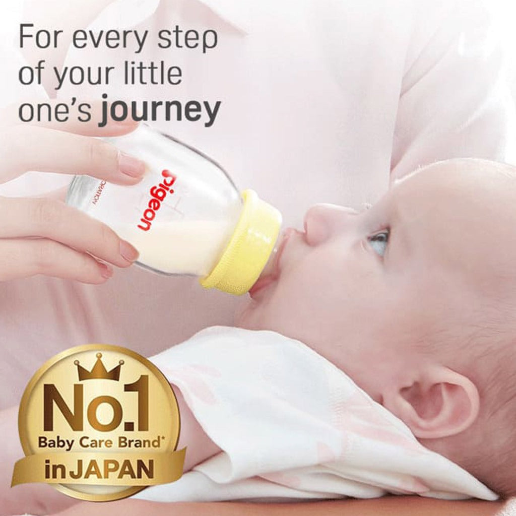 Pigeon Plastic Feeding Bottle For Babies With White Cap 120ml - Assorted KP-4 - Easy Pharmacy LLC