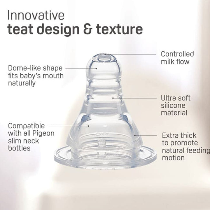 Pigeon Plastic Feeding Bottle For Babies With White Cap 120ml - Assorted KP-4 - Easy Pharmacy LLC