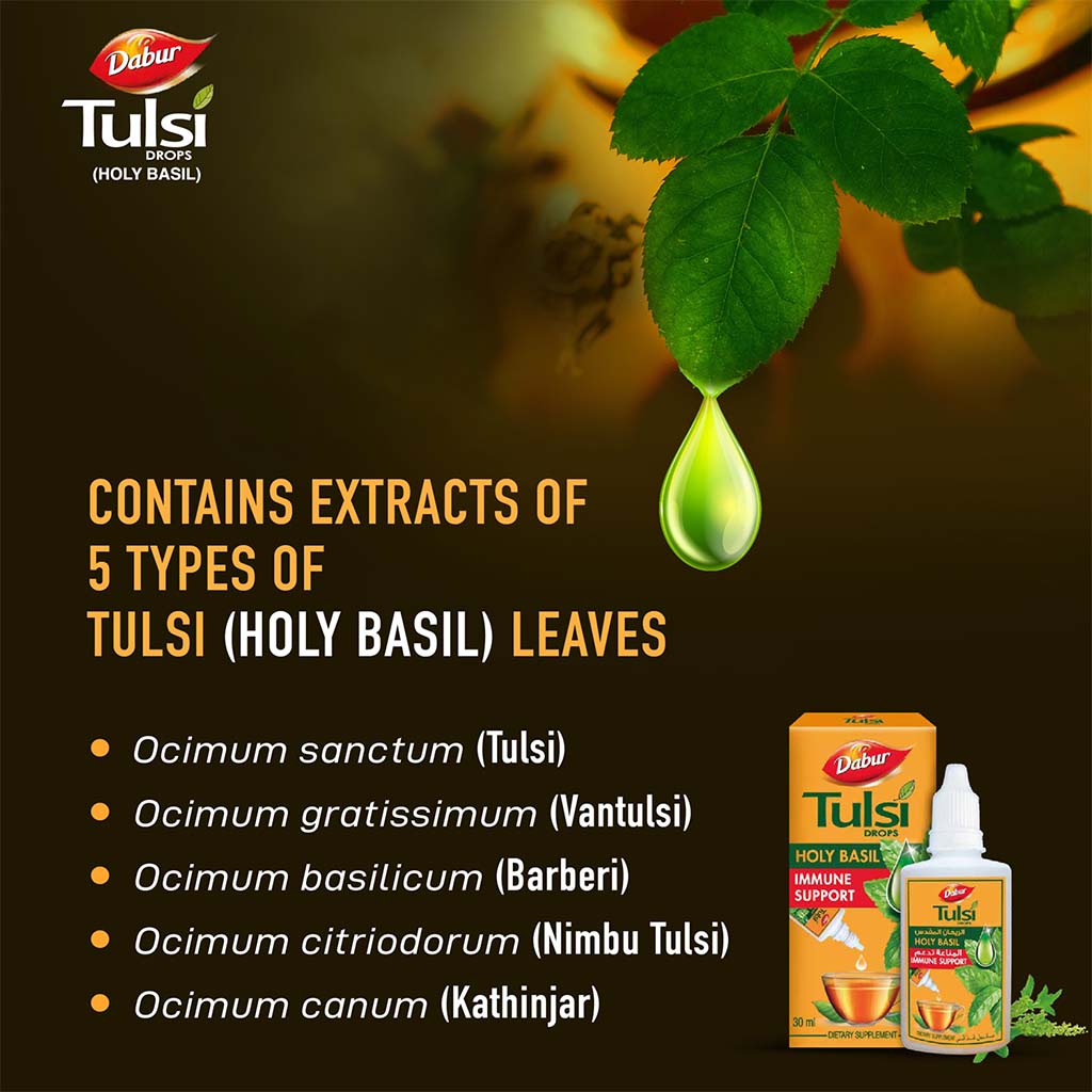Dabur 100% Ayurvedic Tulsi Drops Immunity Booster 30ml - Easy Pharmacy LLC