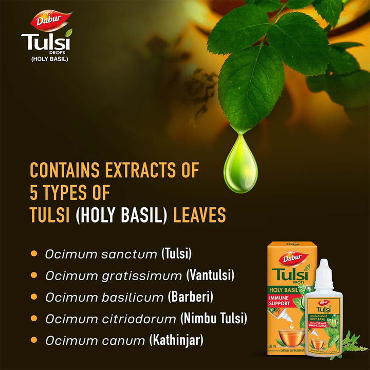Dabur 100% Ayurvedic Tulsi Drops Immunity Booster 30ml - Easy Pharmacy LLC