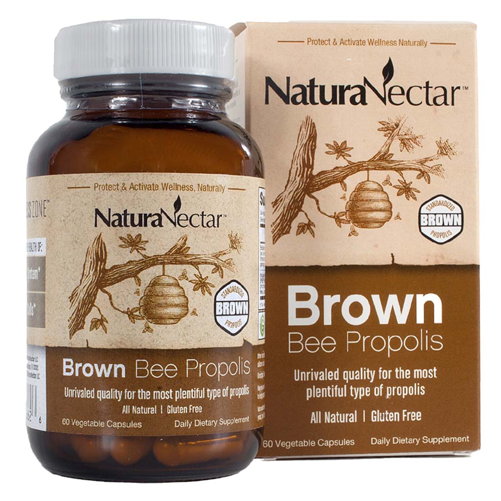 NaturaNectar Brown Bee Propolis Vegetable Capsule For Immune Support, Pack of 60's - Easy Pharmacy LLC