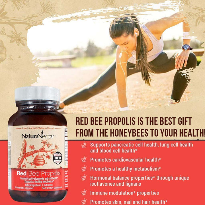 NaturaNectar Red Bee Vegetable Capsule For Metabolism Support, Pack of 60's - Easy Pharmacy LLC
