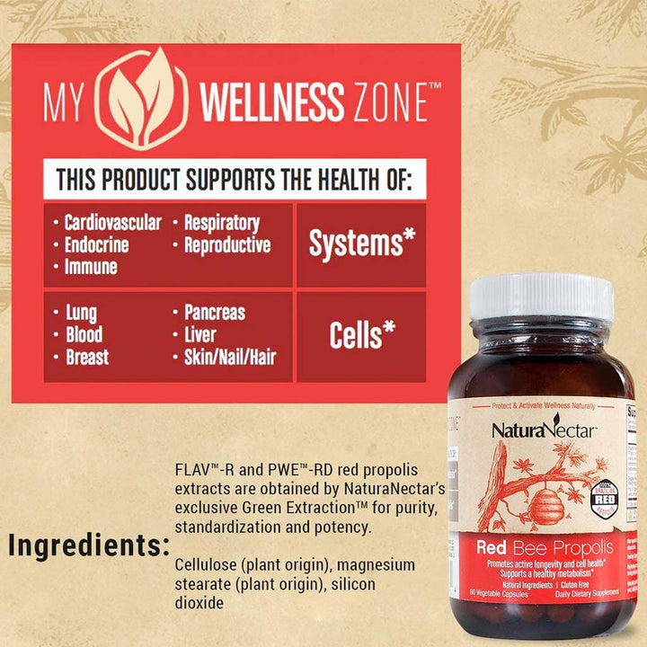NaturaNectar Red Bee Vegetable Capsule For Metabolism Support, Pack of 60's - Easy Pharmacy LLC