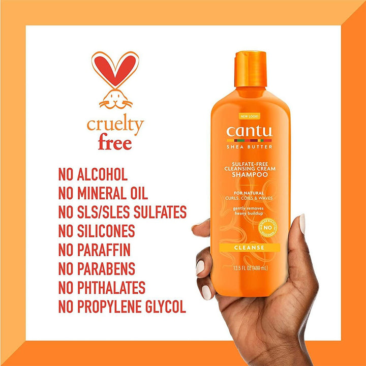 Cantu Natural Hair Sulfate Free Cleansing Cream Shampoo With Shea Butter 400ml - Easy Pharmacy LLC