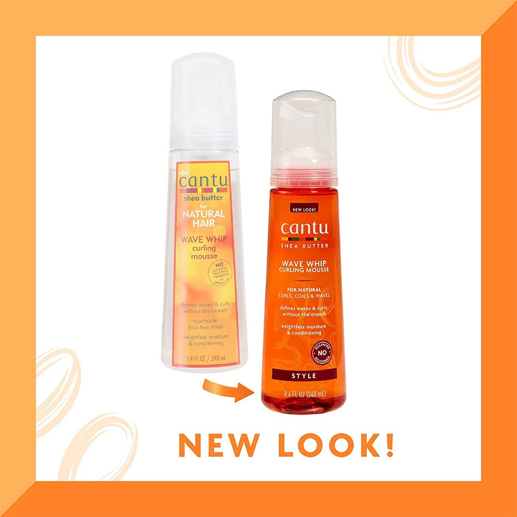 Cantu Natural Hair Shea Butter Wave Whip Curling Mousse 248ml - Easy Pharmacy LLC