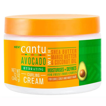 Cantu Avocado Hydrating Curling Cream For Frizz Free Curls 340g