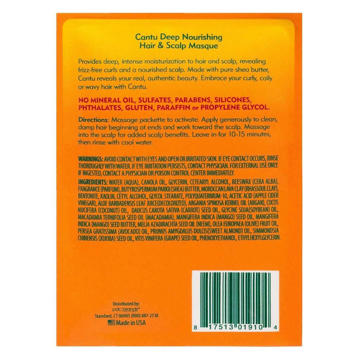 Cantu Natural Hair Deep Nourishing Hair Masque With Rhassoul Clay 42g - Easy Pharmacy LLC