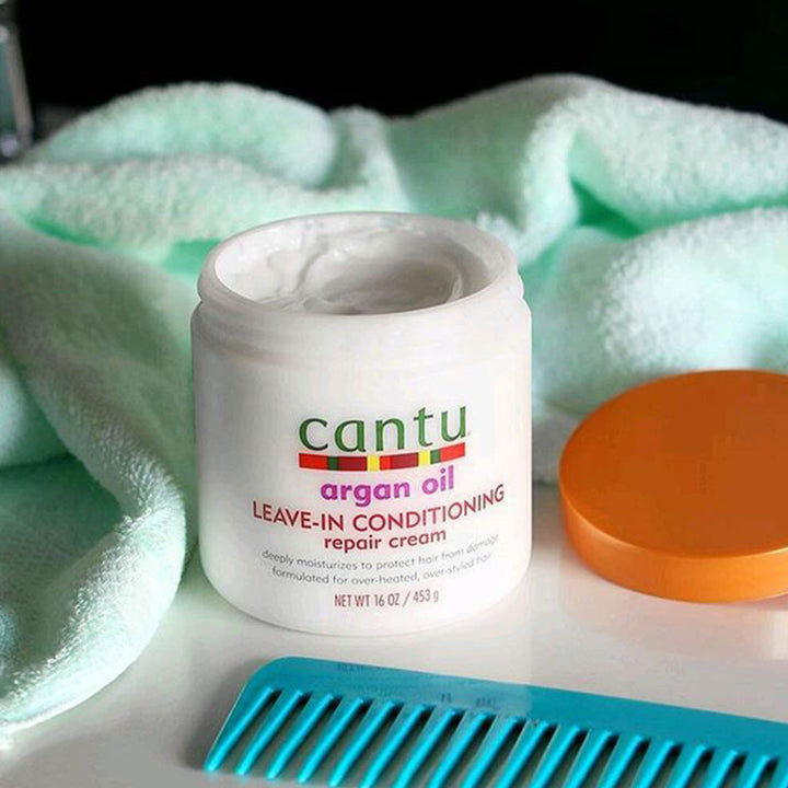 Cantu Argan Oil Leave-In Conditioning Repair Cream For Damaged Hair 453g - Easy Pharmacy LLC