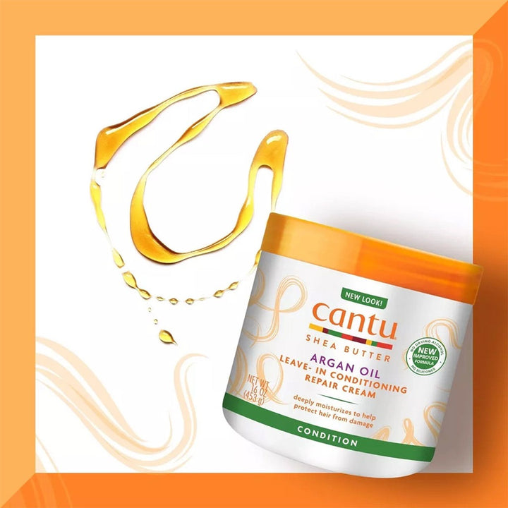 Cantu Argan Oil Leave-In Conditioning Repair Cream For Damaged Hair 453g - Easy Pharmacy LLC