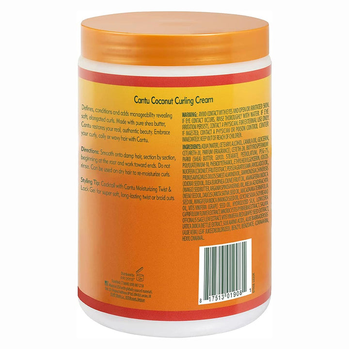 Cantu Natural Hair Shea Butter Sulfate & Paraben Free Coconut Curling Cream 709g - Easy Pharmacy LLC