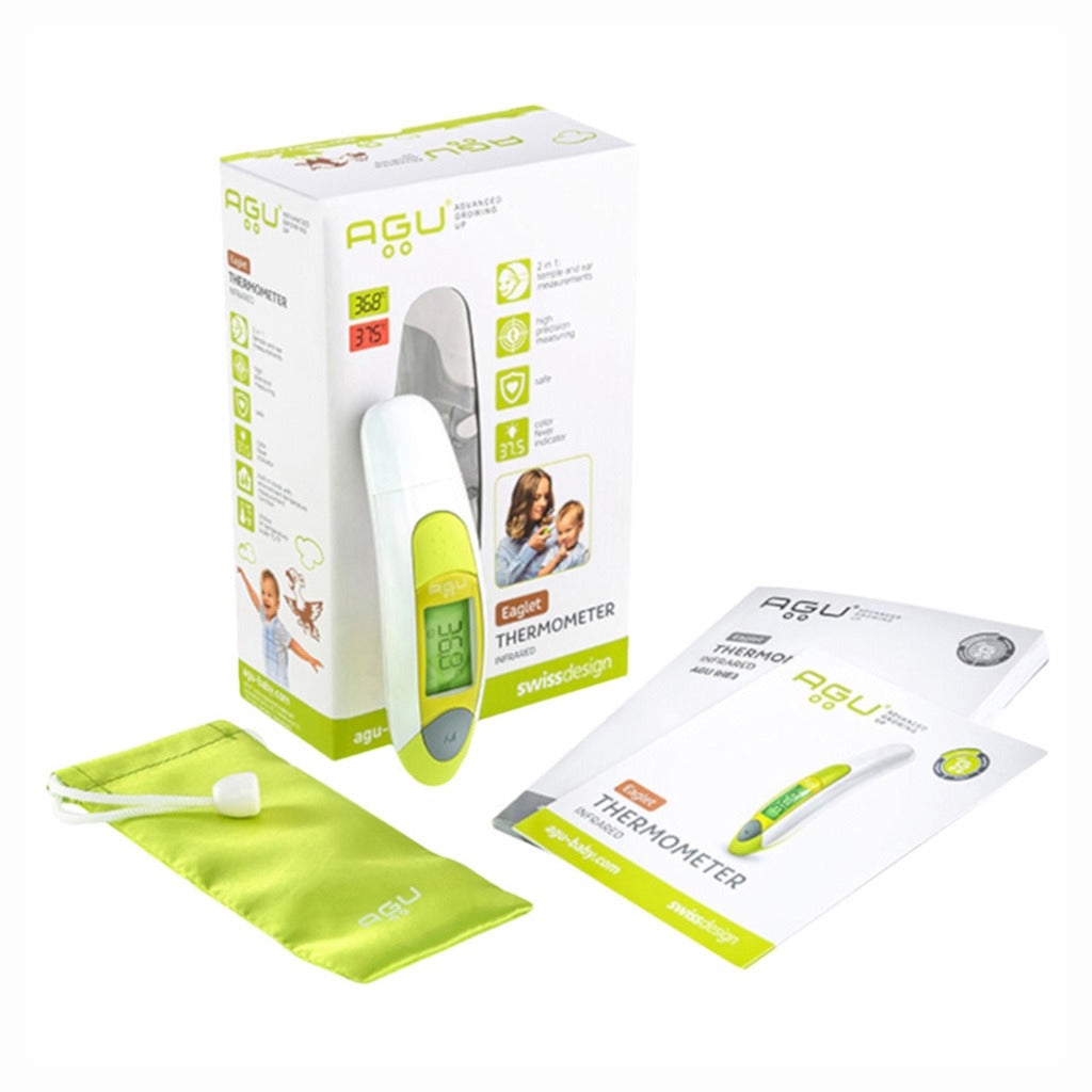 Agu Baby Eaglet Infrared Thermometer For Children Green/White 97116 - Easy Pharmacy LLC