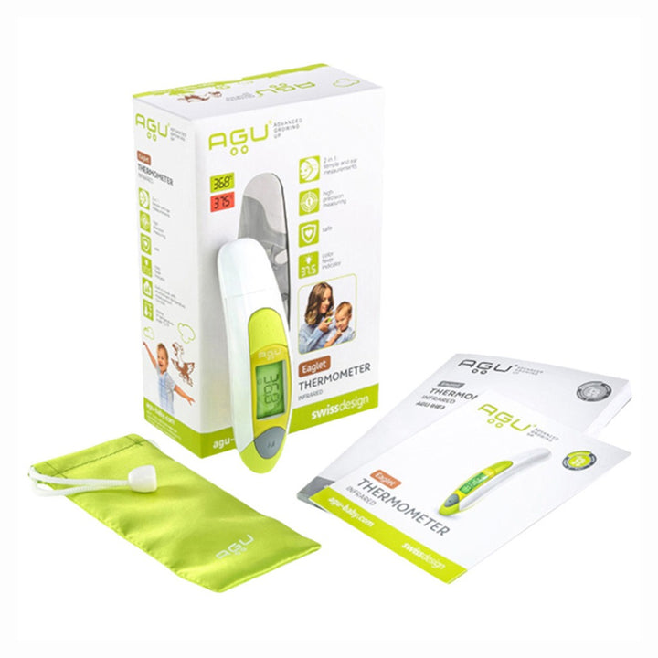 Agu Baby Eaglet Infrared Thermometer For Children Green/White 97116 - Easy Pharmacy LLC