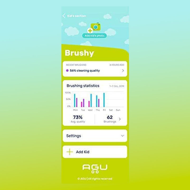 Agu Baby Smart Kids Toothbrush White 97178 - Easy Pharmacy LLC