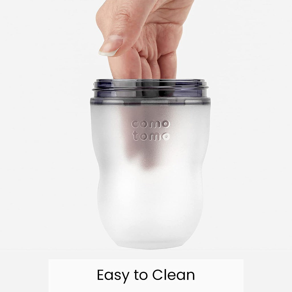 Comotomo Soft Hygienic Silicone Natural Feel Baby Feeding Bottle Green/White 150ml - Easy Pharmacy LLC