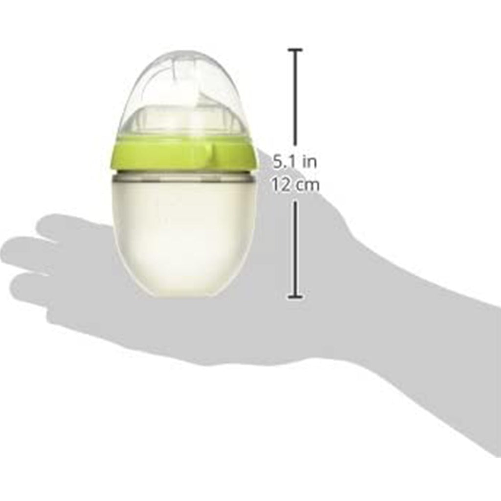 Comotomo Soft Hygienic Silicone Natural Feel Baby Feeding Bottle Green/White 150ml, Pack of 2's - Easy Pharmacy LLC