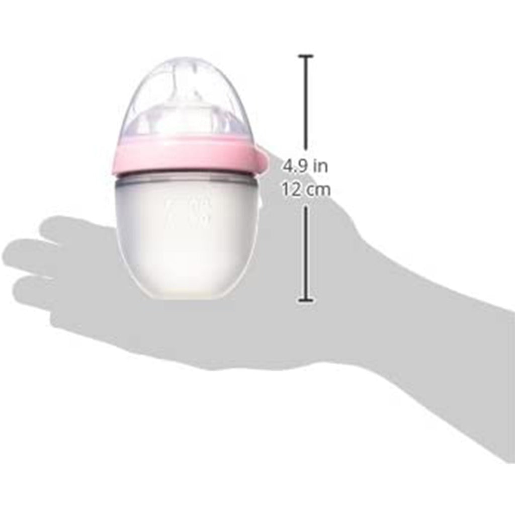 Comotomo Soft Hygienic Silicone Natural Feel Baby Feeding Bottle Pink/White 150ml, Pack of 2's - Easy Pharmacy LLC