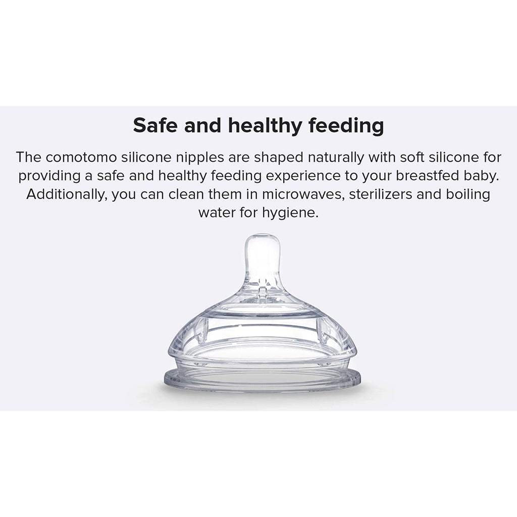 Comotomo Natural Teat Silicone Nipple Slow Flow, Pack of 2's - Easy Pharmacy LLC