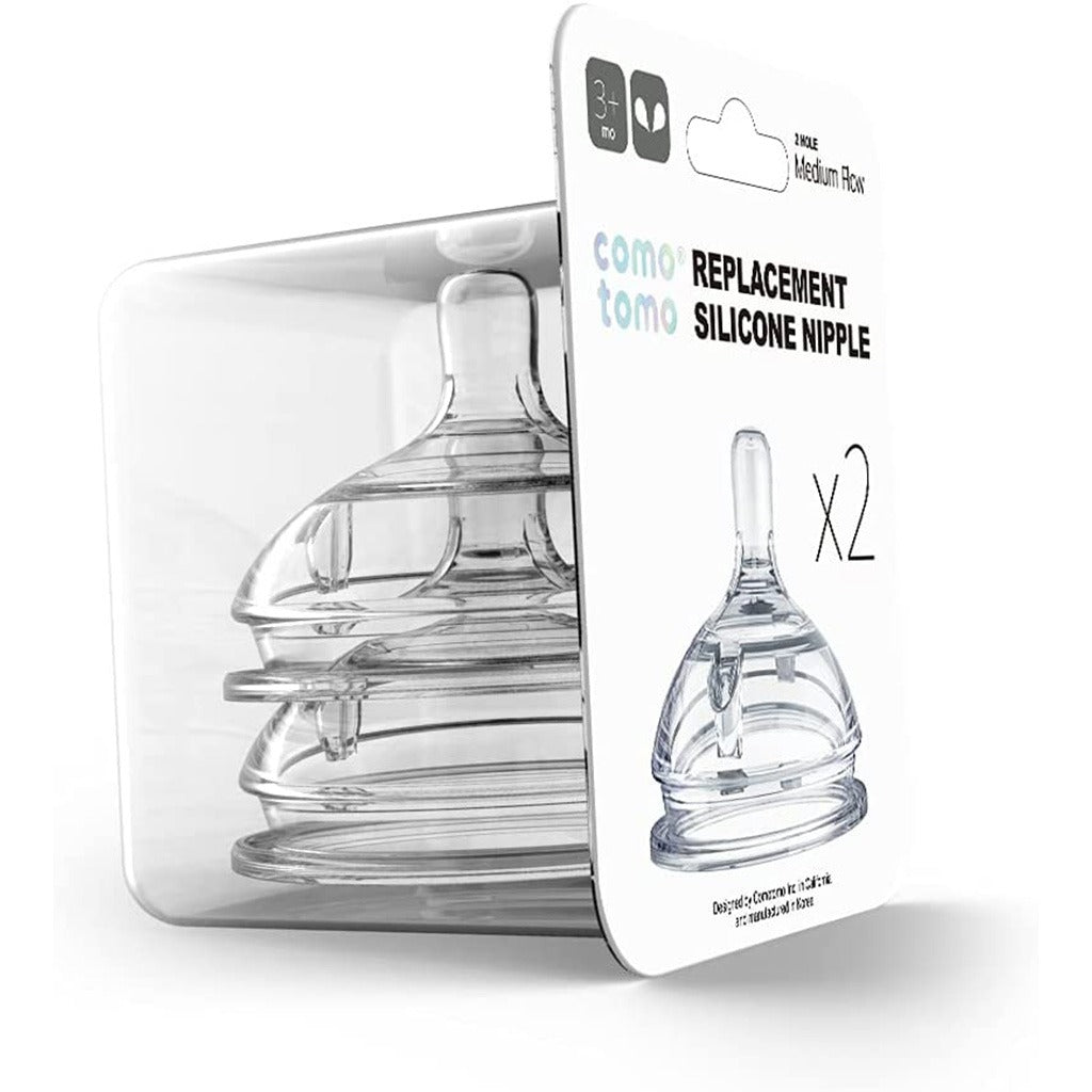 Comotomo Natural Teat Silicone Nipple Medium Flow, Pack of 2's - Easy Pharmacy LLC