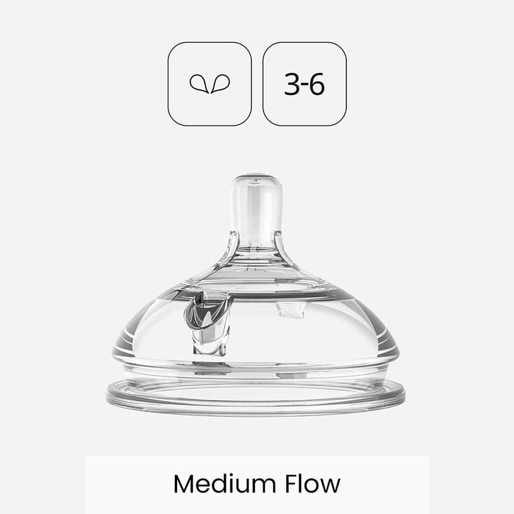 Comotomo Natural Teat Silicone Nipple Medium Flow, Pack of 2's - Easy Pharmacy LLC