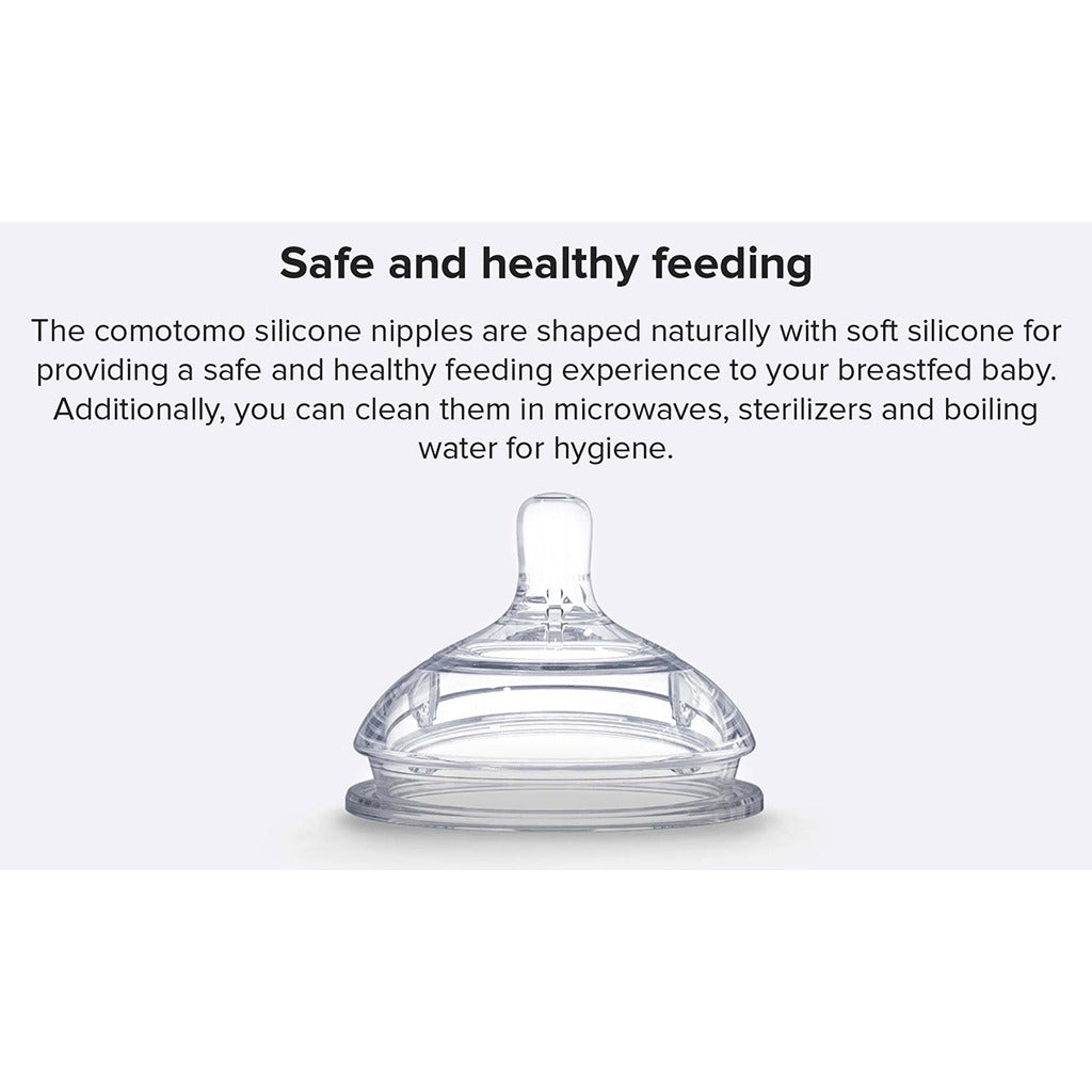 Comotomo Natural Teat Silicone Nipple Medium Flow, Pack of 2's - Easy Pharmacy LLC