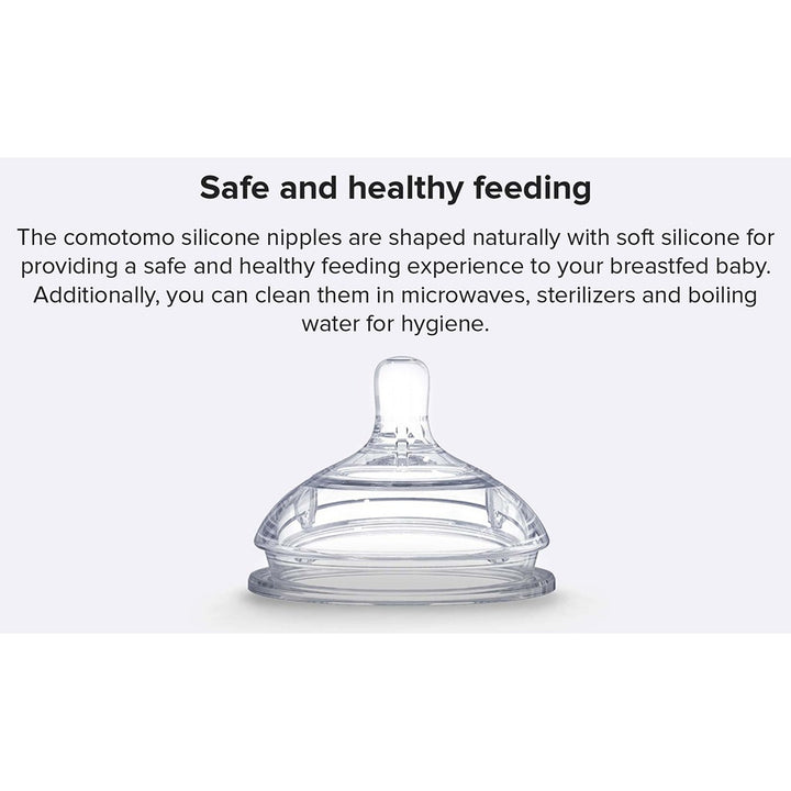 Comotomo Natural Teat Silicone Nipple Variable Flow, Pack of 2's - Easy Pharmacy LLC