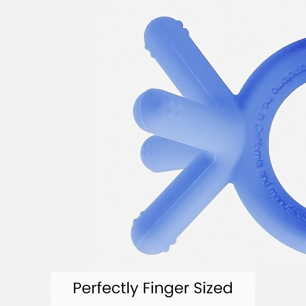 Comotomo Easy To Grab Silicone Baby Teether Blue - Easy Pharmacy LLC