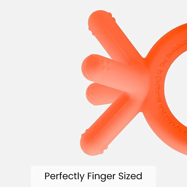Comotomo Easy To Grab Silicone Baby Teether Orange - Easy Pharmacy LLC