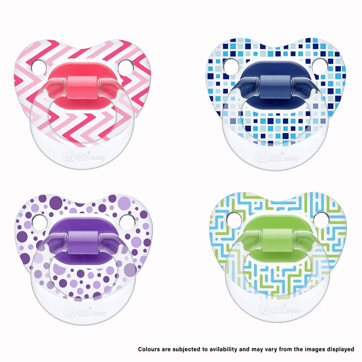 Wee Baby Transparent Patterned Orthodontical Soother For 0-6 Months Baby, Pack of 1's - Easy Pharmacy LLC